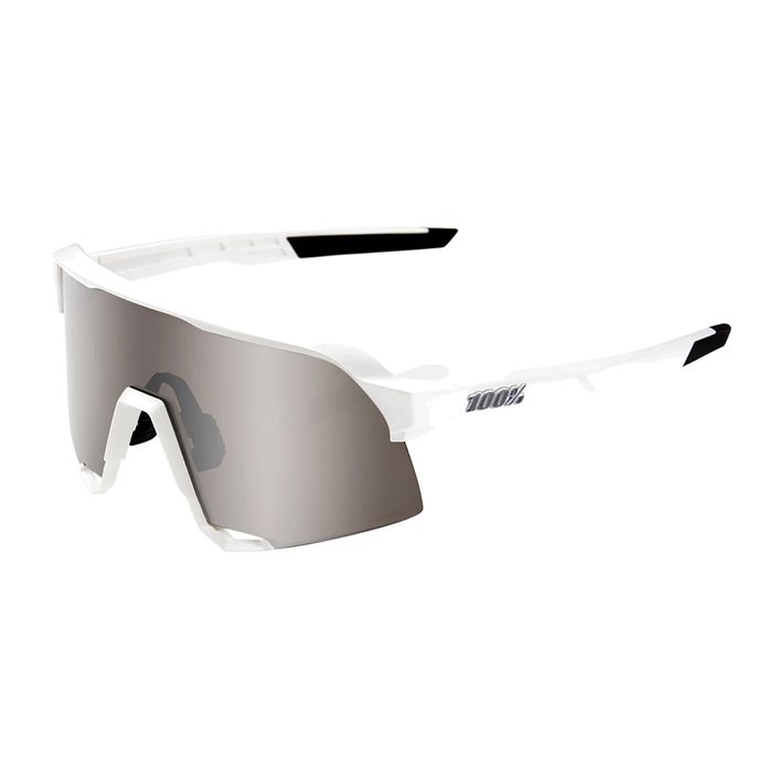 Dviračių akiniai 100% S3 Mirror Lens matiniai balti/hiper sidabriniai 6