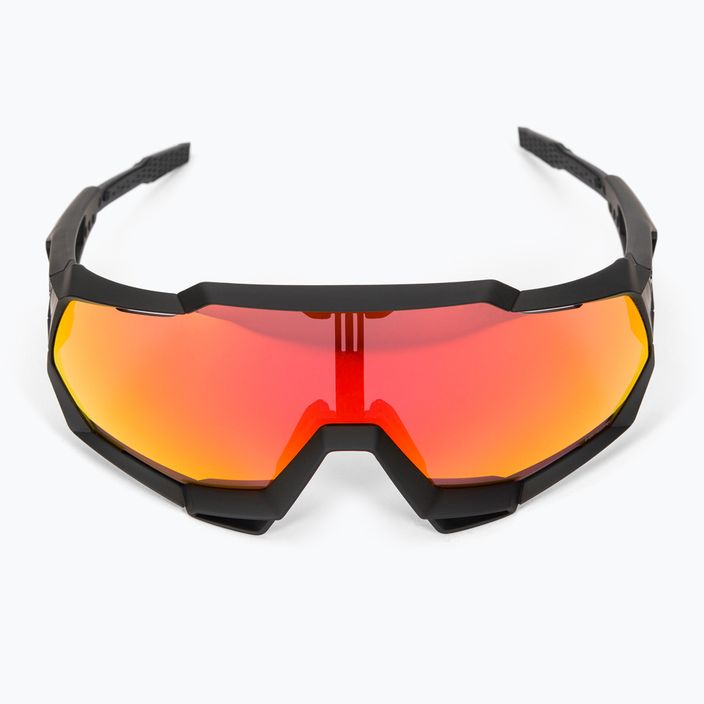 100% Speedtrap Multilayer Mirror Lens Soft Tact juoda/hiper red dviratininkų akiniai 3