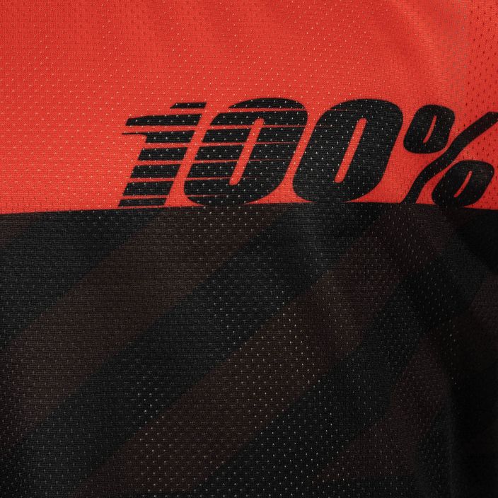 Vaikiška dviratininkų apranga ilgomis rankovėmis 100% R-Core black/racer red 4