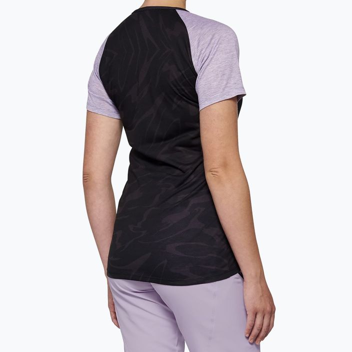 Moteriški dviračių marškinėliai 100 % Airmatic W black lavender 2