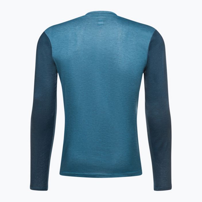 Vyriška dviratininkų apranga ilgomis rankovėmis 100% Airmatic skalūno mėlyna 4