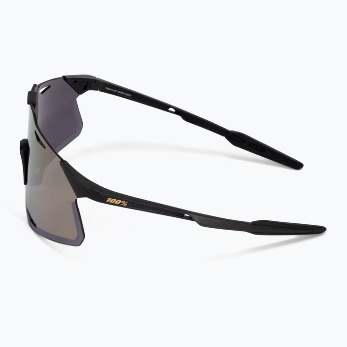 Dviračių sporto akiniai 100% Hypercraft matinės juodos spalvos / minkšto aukso veidrodžio 5