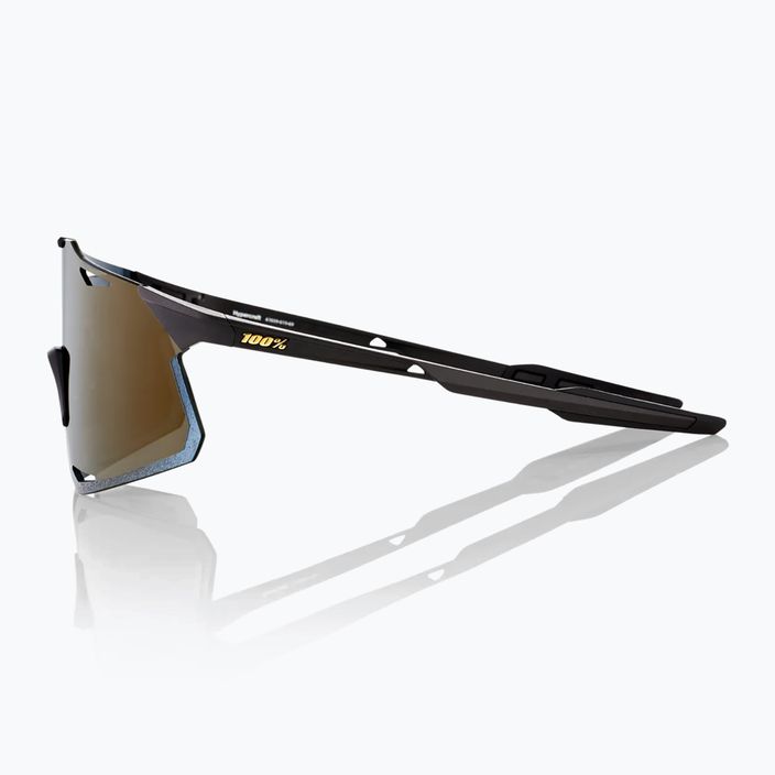 Dviračių sporto akiniai 100% Hypercraft matinės juodos spalvos / minkšto aukso veidrodžio 9