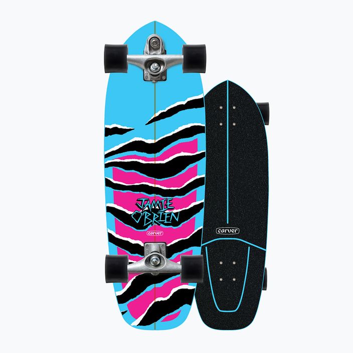 Surfskate riedlentė Carver C7 Raw 31" JOB Blue Tiger 2022 Pilnas mėlynos ir rožinės spalvos C1013011140 8
