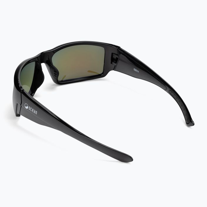 Ocean akiniai nuo saulės Aruba blizgantys juodi/revo mėlyni 3201.1 2
