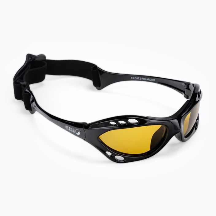 Ocean akiniai nuo saulės Cumbuco blizgantys juodi/gelsvi 15000.9