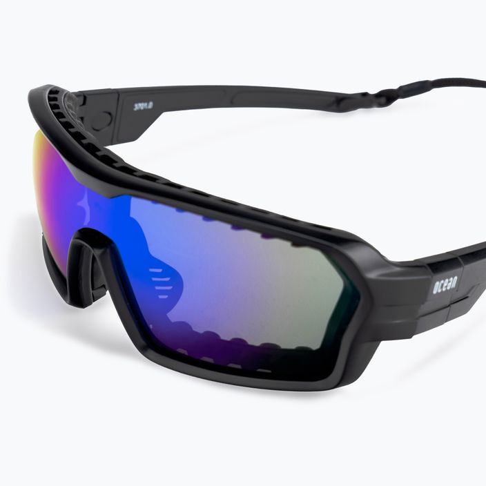 Ocean Sunglasses akiniai nuo saulės Chameleon matiniai juodi/revo mėlyni 3701.0X akiniai nuo saulės 5