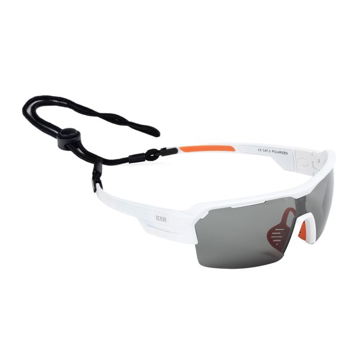 Ocean Sunglasses akiniai nuo saulės Race matiniai balti/dūminiai 3800.2X dviračių akiniai