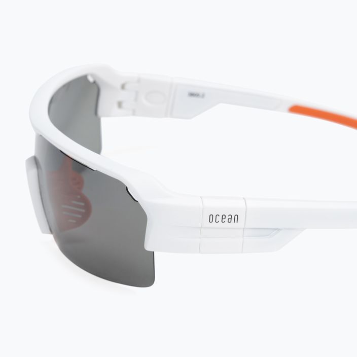 Ocean Sunglasses akiniai nuo saulės Race matiniai balti/dūminiai 3800.2X dviračių akiniai 4