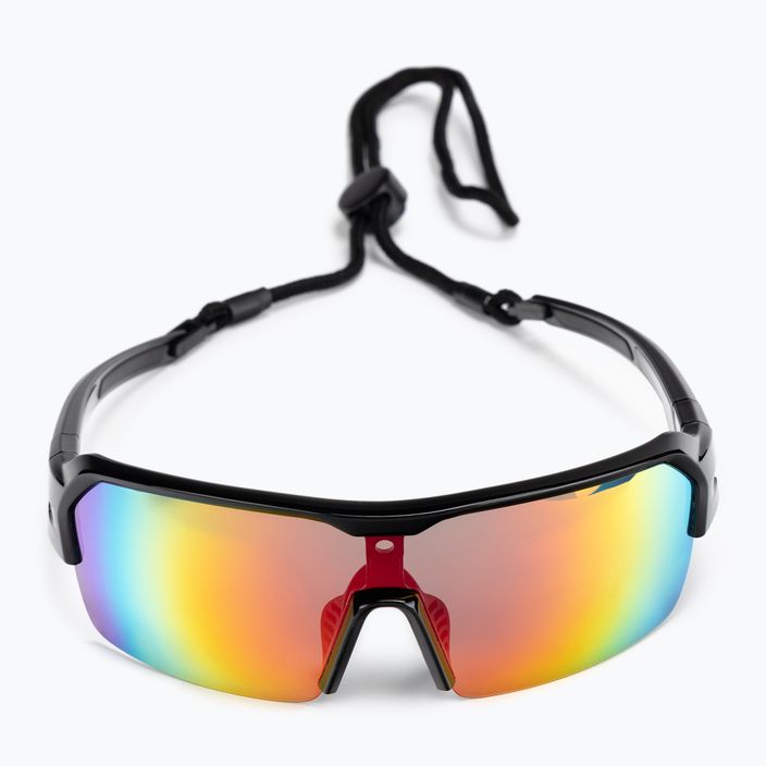 Ocean Sunglasses akiniai nuo saulės Race blizgantys juodi/raudoni 3803.1X dviračių akiniai 3