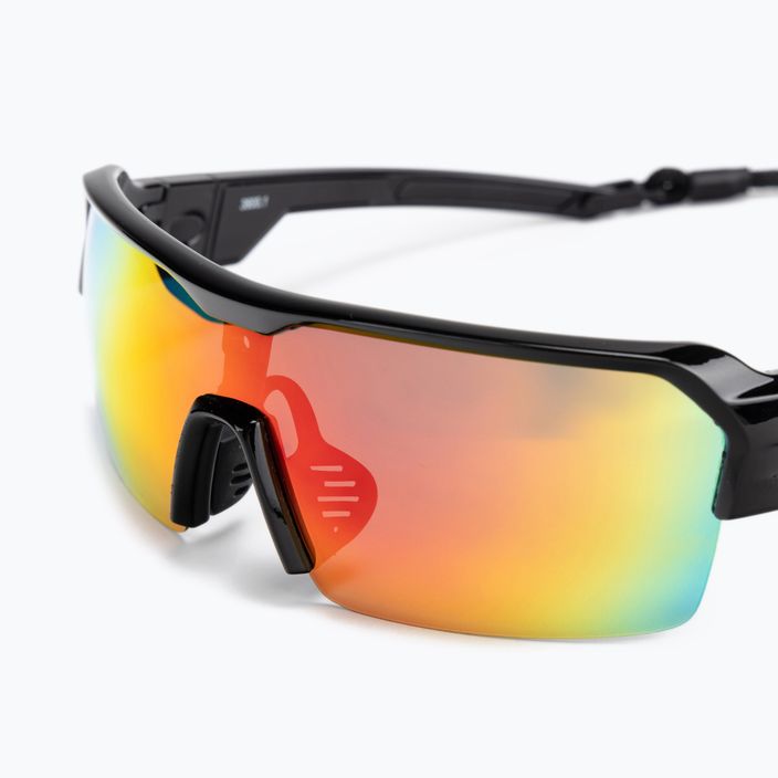 Ocean Sunglasses akiniai nuo saulės Race blizgantys juodi/raudoni 3803.1X dviračių akiniai 5