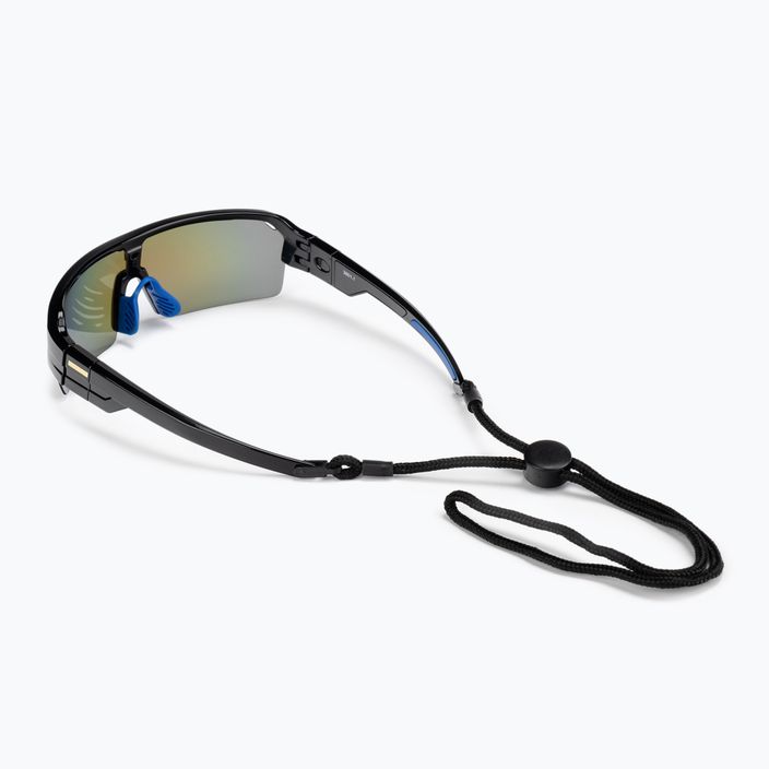 Ocean Sunglasses akiniai nuo saulės Race blizgantys juodi/revo mėlyni 3801.1X dviračių akiniai 2