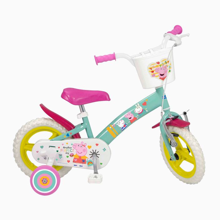 Toimsa 12" Peppa Pig vaikiškas dviratis žalias 1198