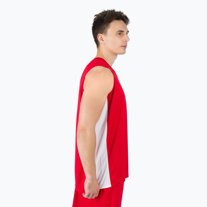 Joma Cancha III vyriški krepšinio marškinėliai raudonos ir baltos spalvų 101573.602 2