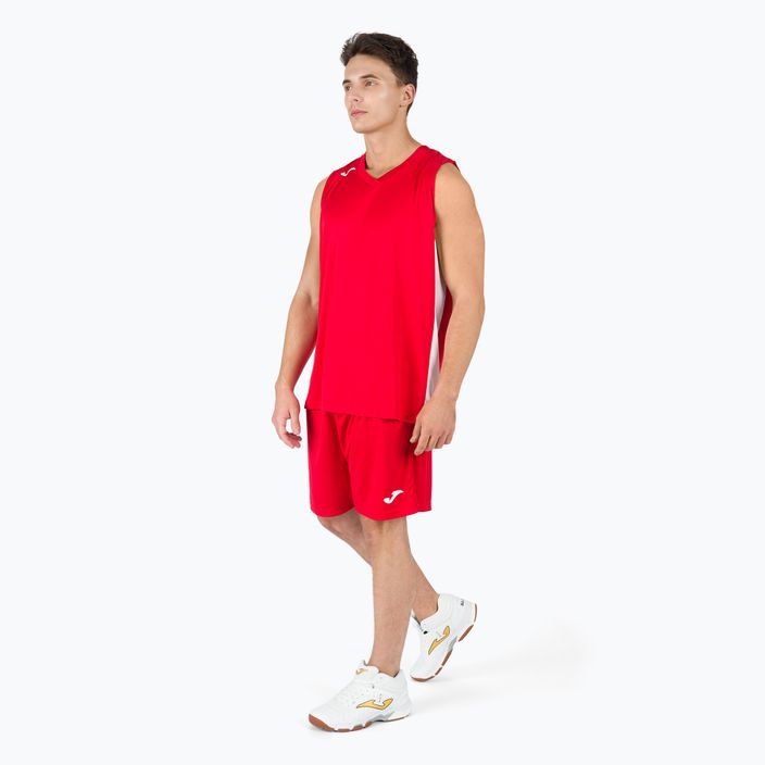 Joma Cancha III vyriški krepšinio marškinėliai raudonos ir baltos spalvų 101573.602 5