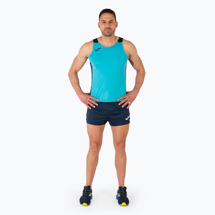 Vyriškas bėgimo marškinėlis "Joma Record II" turkio/navy spalvos 2