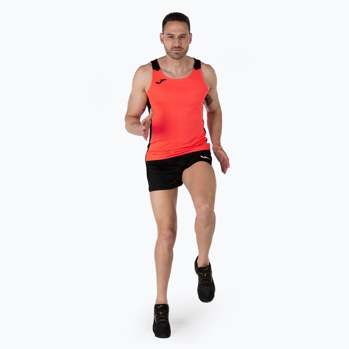 Vyriškas bėgimo marškinėlis Joma Record II fluor coral/black 6