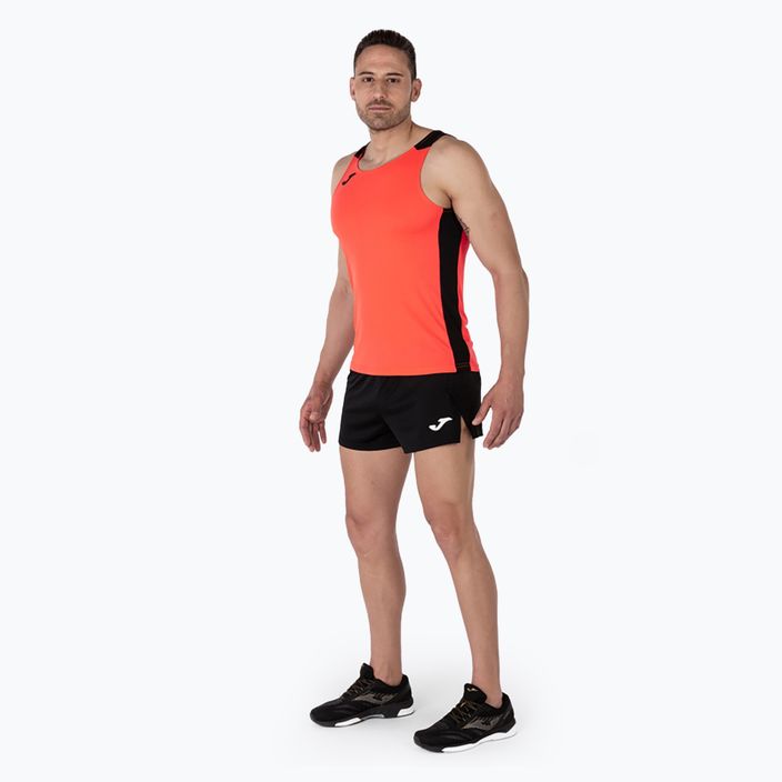 Vyriškas bėgimo marškinėlis Joma Record II fluor coral/black 7