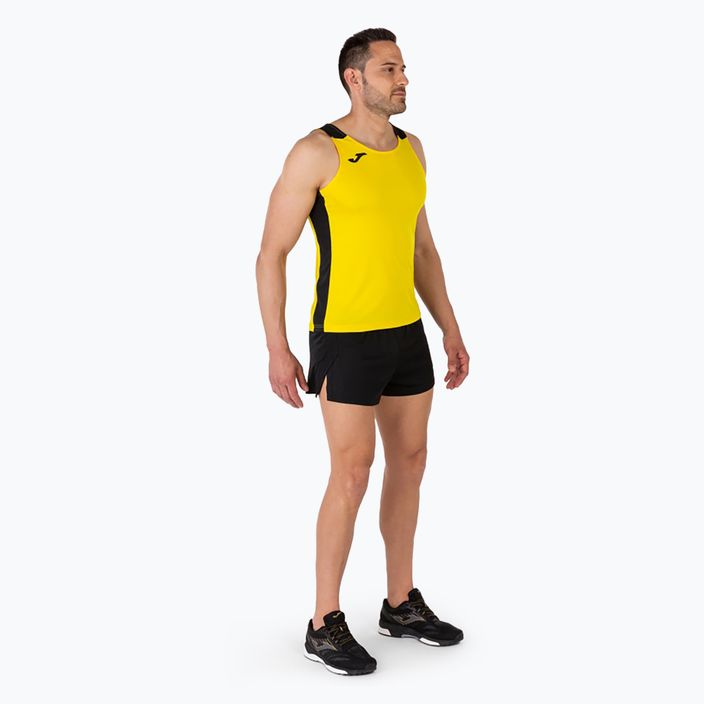 Vyriškas bėgimo marškinėlis "Joma Record II" geltonas/juodas 4