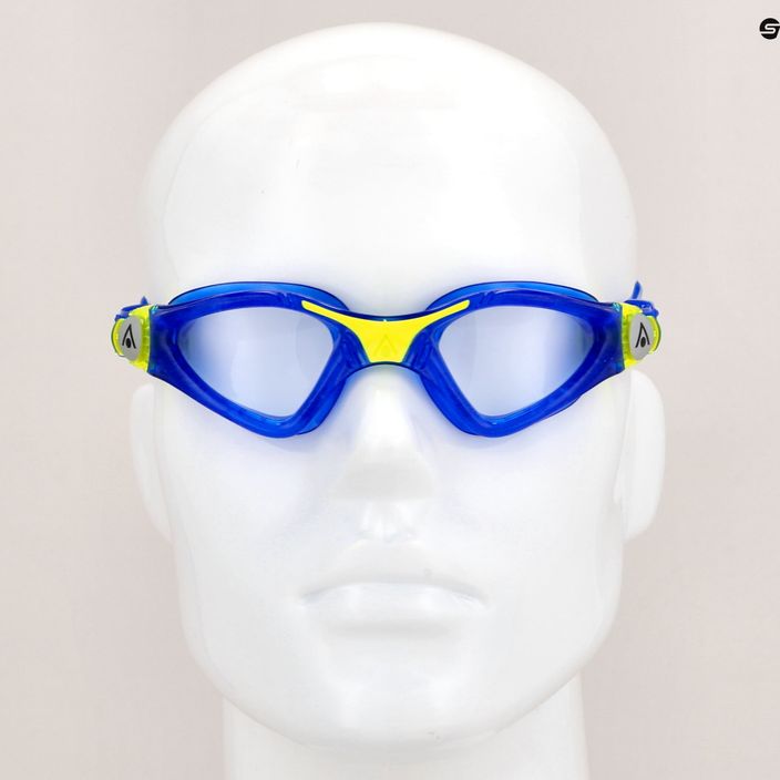 Aquasphere Kayenne 2022 mėlyni/geltoni/skaidrūs vaikiški plaukimo akiniai 7