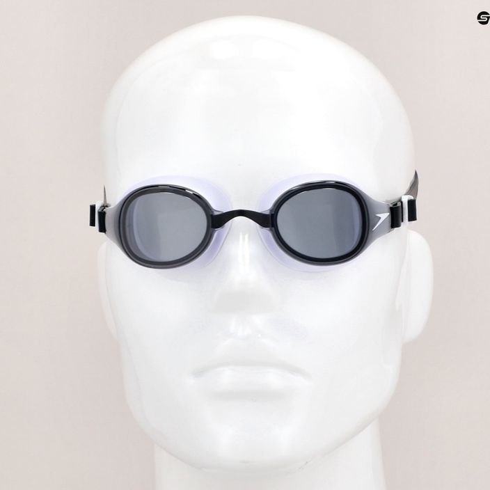 Speedo Hydropure Junior vaikiški plaukimo akiniai juodi/balti/dūminiai 8-126727988 7