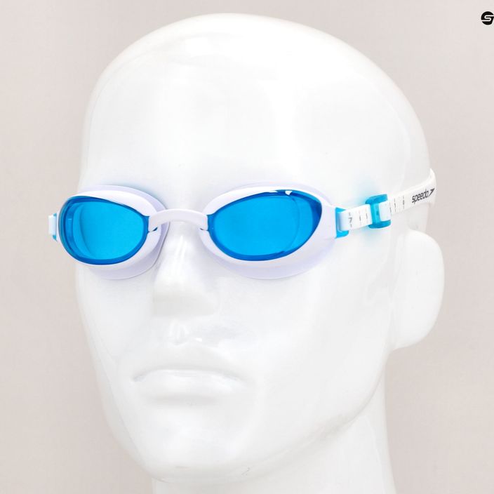 Speedo Aquapure moteriški plaukimo akiniai balti/mėlyni 8-090044284 6