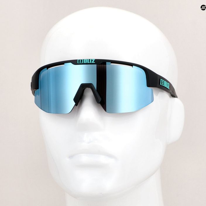 Bliz Matrix maži juodi/dūminiai lediniai mėlyni kelių dviračių akiniai 6