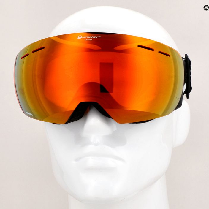 Alpina Granby Q-Lite juodi matiniai/raudoni slidinėjimo akiniai 5
