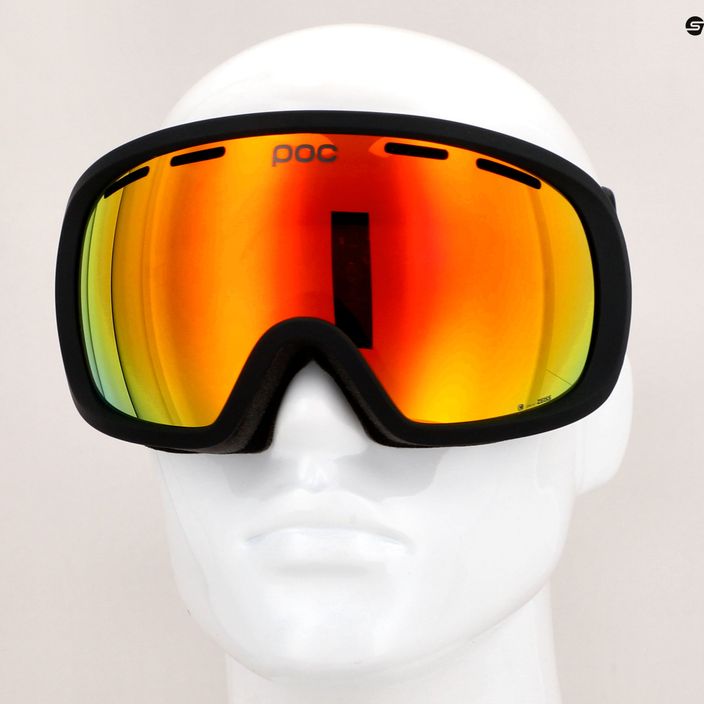 POC Fovea Clarity urano juodos/spectris oranžinės spalvos slidinėjimo akiniai 5