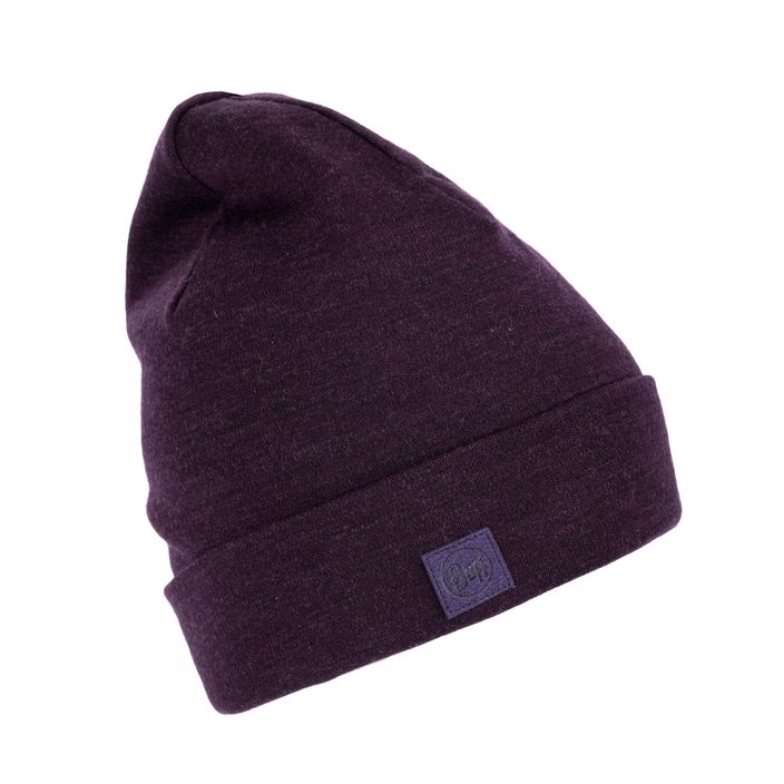 BUFF Sunkiasvorė Merino vilnos tamsiai violetinė žieminė kepurė