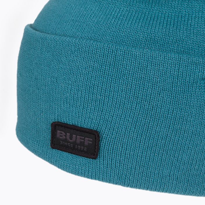 BUFF Megzta žieminė kepurė Niels dulkėtos mėlynos spalvos 3