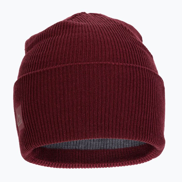BUFF Crossknit solid mahagono spalvos žieminė kepurė 2