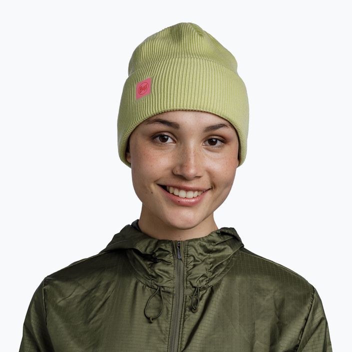 Žieminė kepurė BUFF Crossknit sheen yellow 3