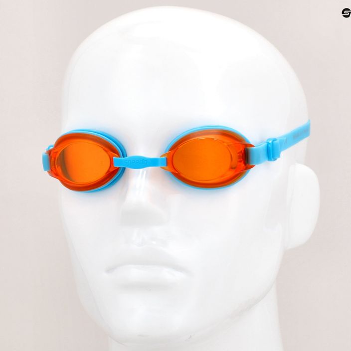 Speedo Jet V2 mėlyni/oranžiniai vaikiški plaukimo akiniai 8-092989082 6