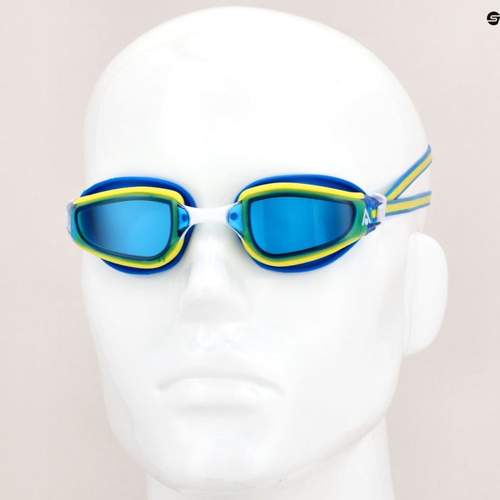Aquasphere Fastlane mėlyni/geltoni/mėlyni plaukimo akiniai 8