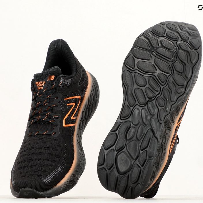 New Balance Fresh Foam 1080 v12 black/orange moteriški bėgimo bateliai 12