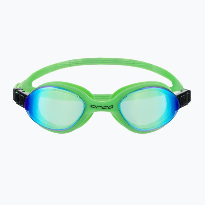 Orca Killa 180º laimo žalios/veidrodinės spalvos plaukimo akiniai FVA30010 2
