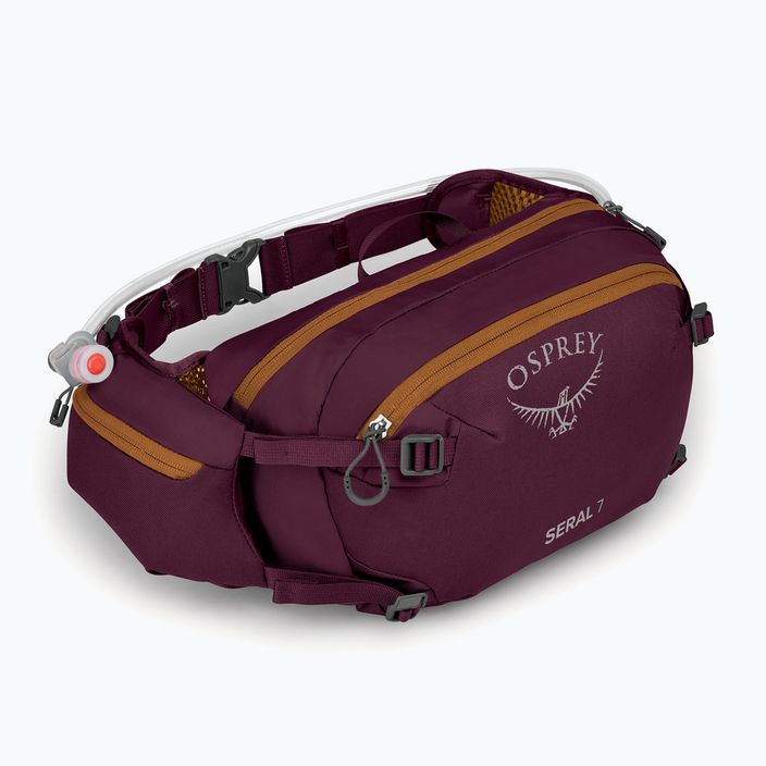 Dviračio krepšys Osprey Seral 7 l su gertuve 1.5 l aprium purple 2