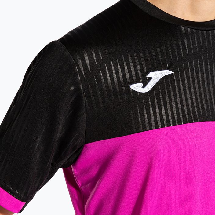 Vyriški teniso marškinėliai Joma Montreal fluorescent pink/black 4