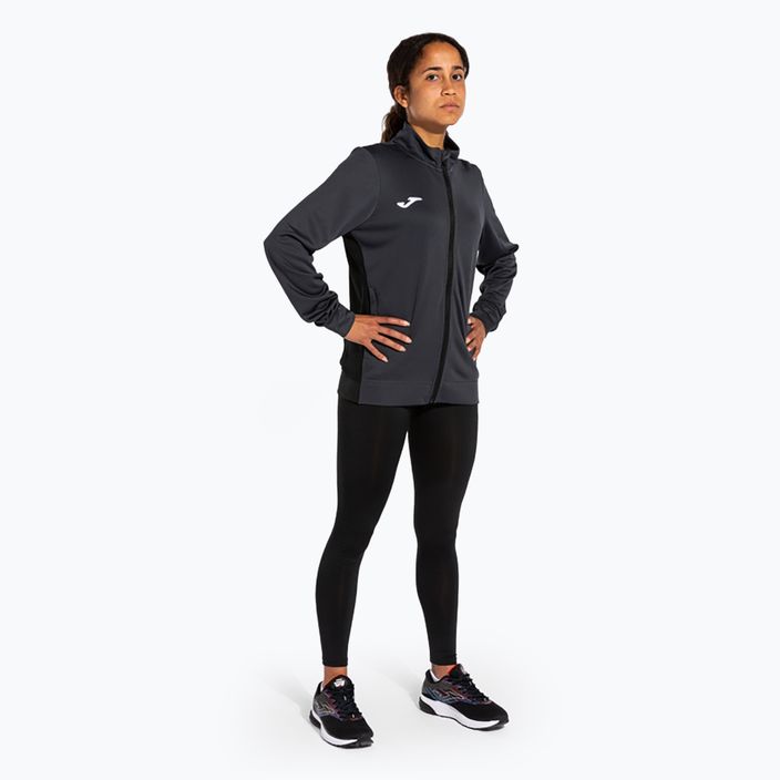 Moteriški bėgimo marškinėliai "Joma Winner II Full Zip" antracitinės spalvos 4