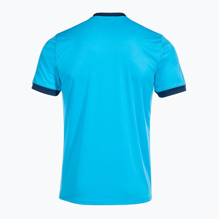 Vyriški teniso marškinėliai Joma Court fluor turquoise/navy 2