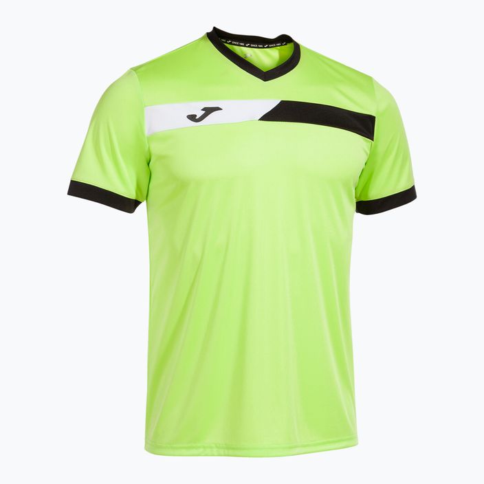 Vyriški teniso marškinėliai Joma Court lime/black 5