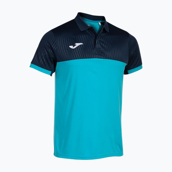 Vyriški teniso polo marškinėliai Joma Montreal fluorescent turquoise/navy blue 3