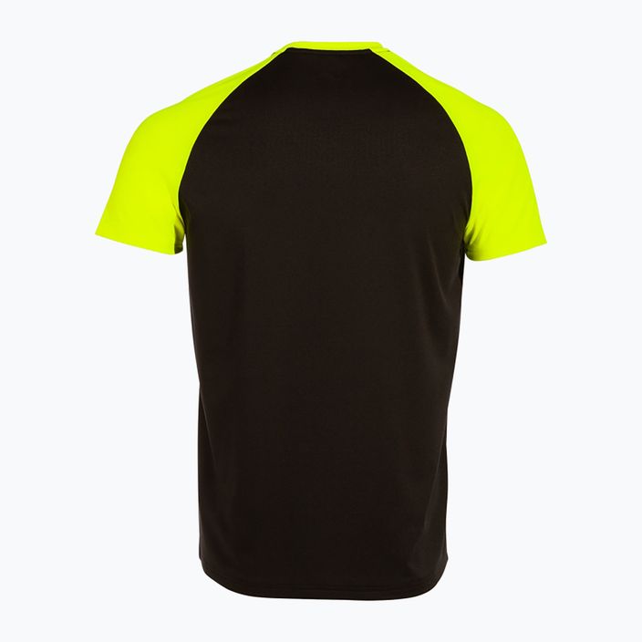Vyriški bėgimo marškinėliai "Joma Elite X" juodos/šviesiai geltonos spalvos 2