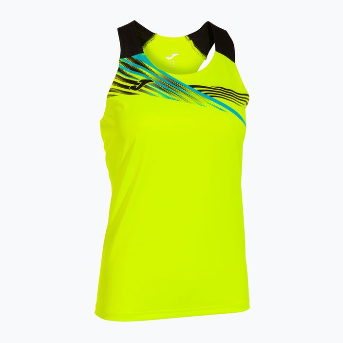 Moteriškas bėgimo marškinėlis Joma Elite X fluor geltonas/juodas
