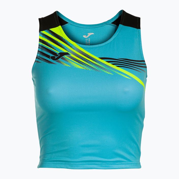 Moterų bėgimo marškinėliai Joma Elite X fluor turquoise/black 6