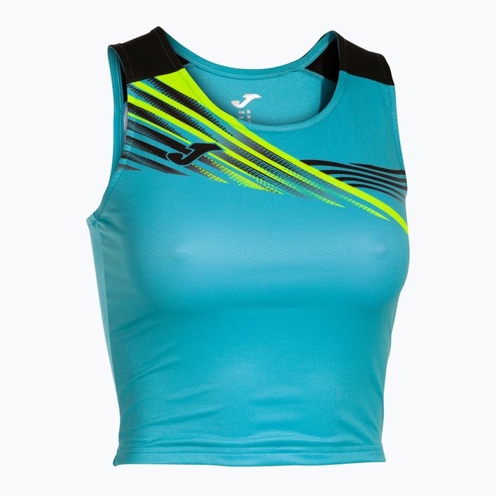 Moterų bėgimo marškinėliai Joma Elite X fluor turquoise/black 8