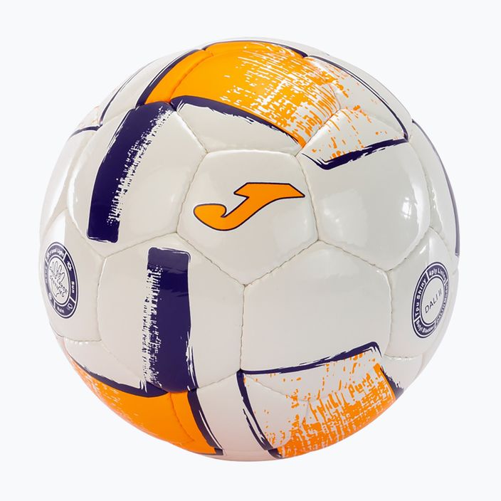Joma Dali II futbolo kamuolys balta/šviesiai oranžinė/violetinė 5 dydis 3