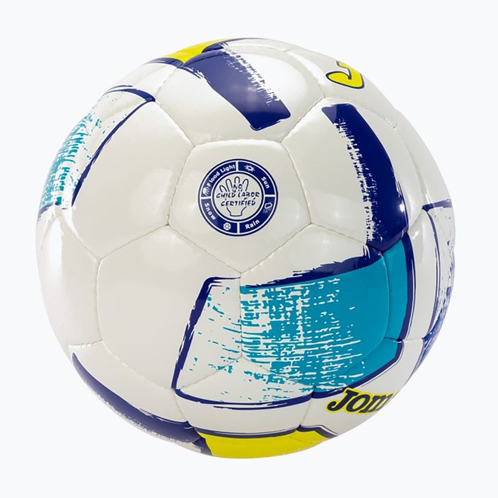 Joma Dali II futbolo kamuolys balta/šviesiai oranžinė/geltona 5 dydis 3