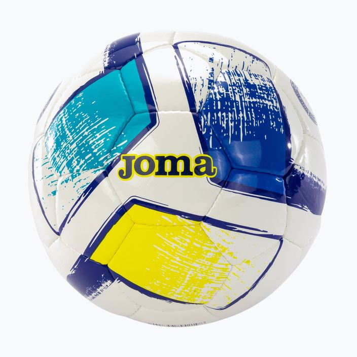 Joma Dali II futbolo kamuolys baltas/šviesiai oranžinis/gelsvas dydis 4